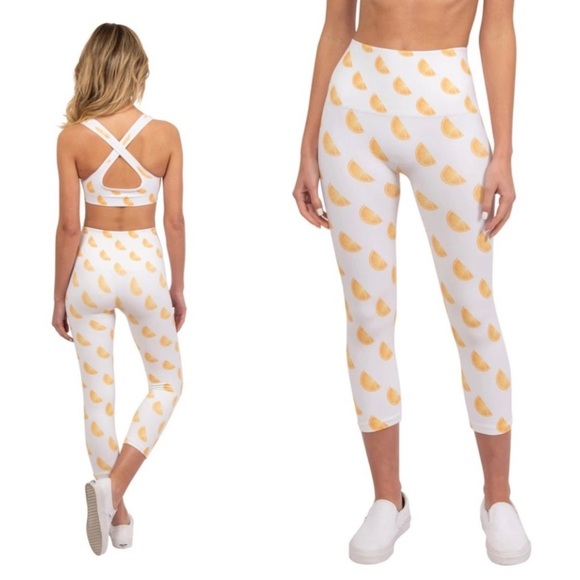 MORGAN STEWART LA Collection orange slice capri leggings XS/S NWT - Picture 4 of 6